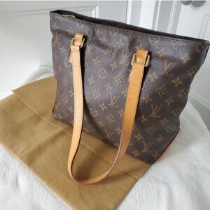 Louis Vuitton Monogram Cabas Vintage Shoulder Tote Bag PM
